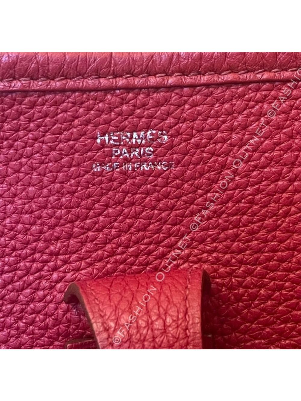 Hermés Evelyne III 29 PM in Rouge Garance Clemence Leather Red Crossbody Bag - Picture 15 of 16